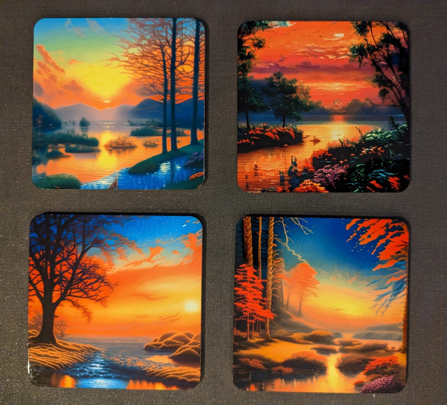 Set of 4 Sunset Coasters - Shoreline Crafter