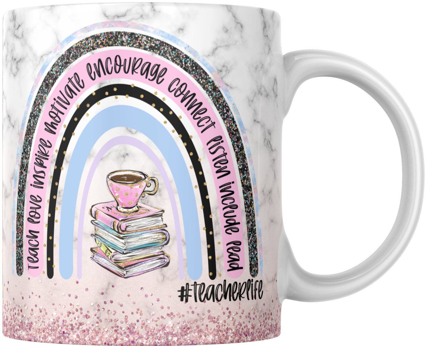 Teacher Rainbow Appreciation Mug - Shoreline Crafter