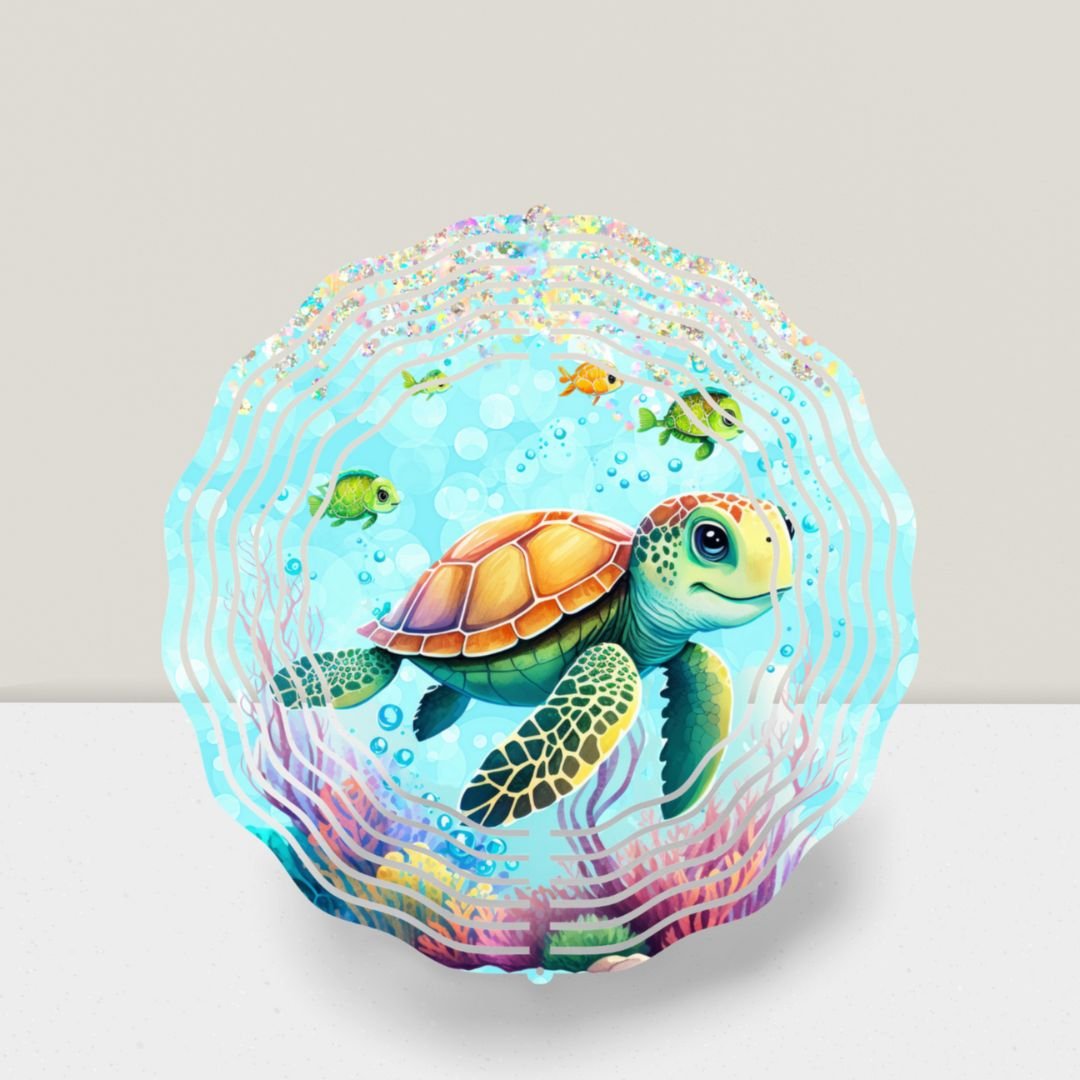 Whimsical Turtle Wind Spinner - Shoreline Crafter