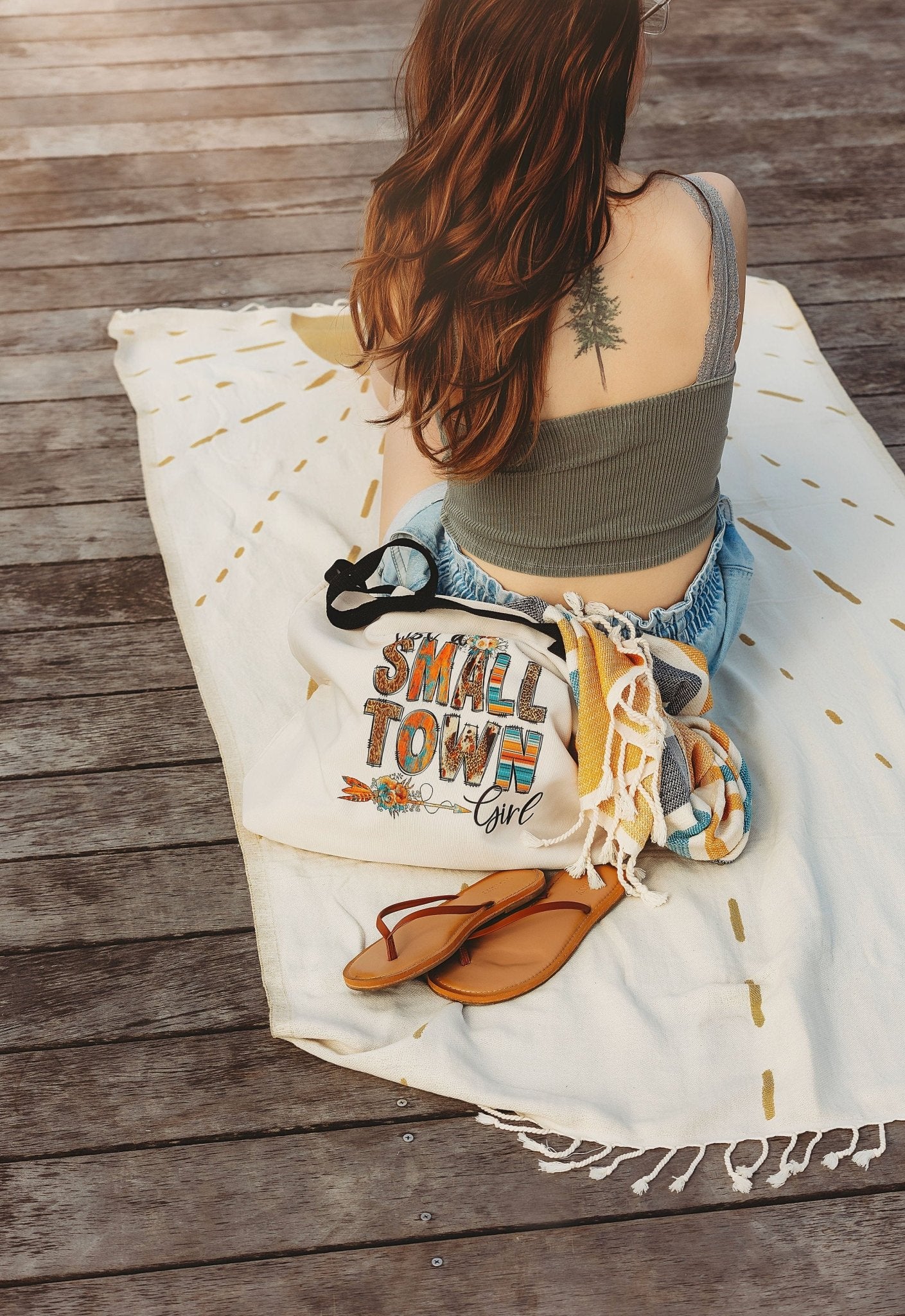 Just a Small Town Girl Tote Bag - Shoreline Crafter