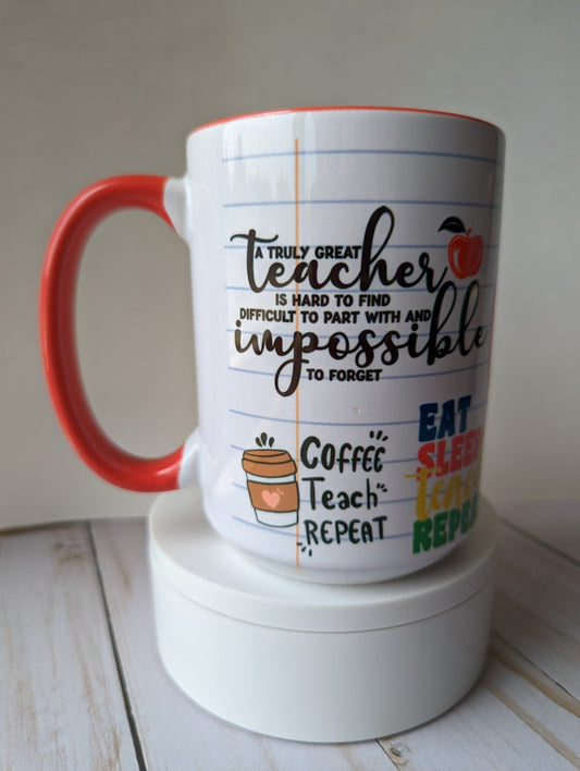 Chaos Coordinator Teacher Rainbow Appreciation Mug - Shoreline Crafter