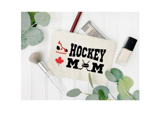 Canadian Hockey Mom Cosmetic Bag - Shoreline Crafter