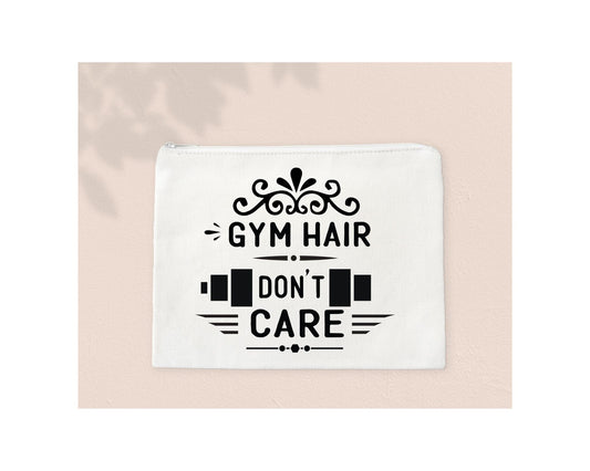 Gym Hair Don't Care Cosmetics Bag - Shoreline Crafter